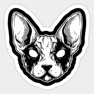 Black metal cat Sticker